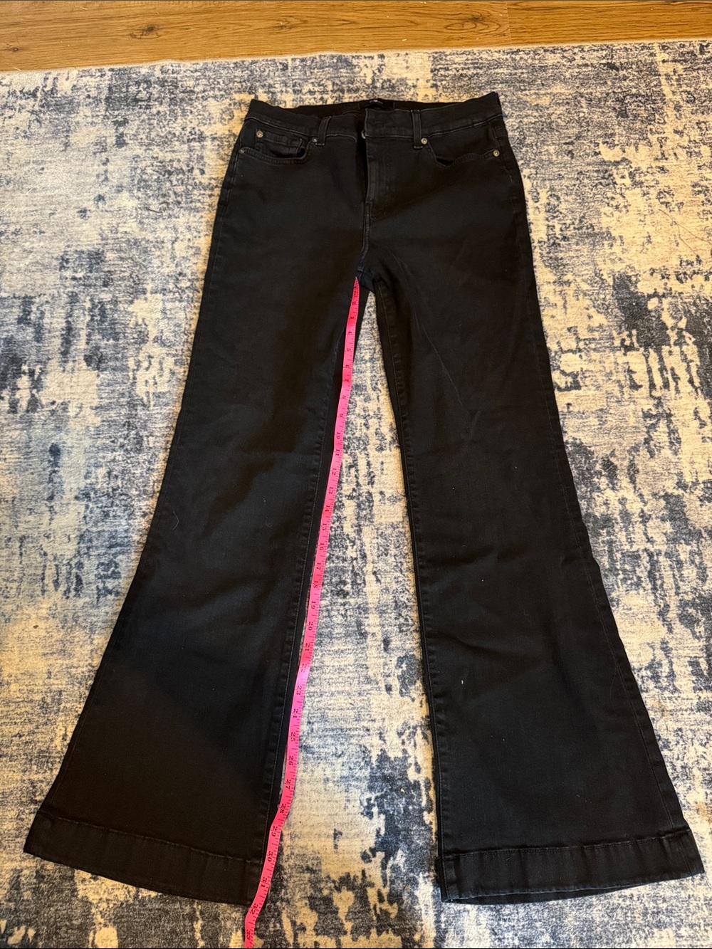 7 For All Mankind “Dojo Tailorless - Salem”Women's Black Flare Jeans